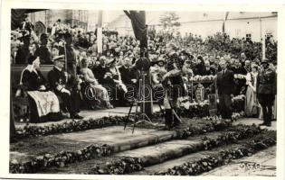 1940 Kolozsvár, bevonulás, Horthy Miklós, Purgly Magdolna / entry of the Hungarian troops, Horthy, Purgly 'vissza' So. Stpl