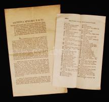 1818 Reviczky János után maradt irományok jegyzéke, és egy latin nyelvű irat Zelenka Ferenc ügyével