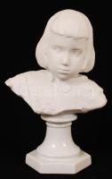 Herendi büszt, fehér mázas, jelzett, hibátlan, m:21 cm