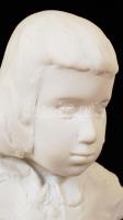 Herendi büszt, fehér mázas, jelzett, hibátlan, m:21 cm