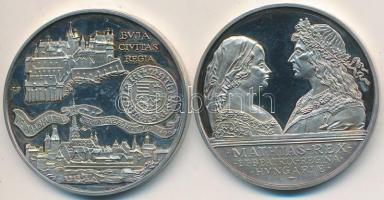 1990. 500Ft Ag + 500Ft Ag "Mátyás király" pár T:PP Dísztokban
