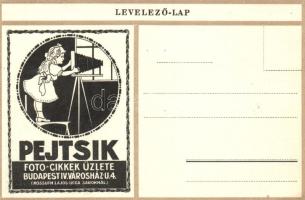 Pejtsik Károly fotó cikkek üzlete, reklám / Hungarian shop of photo products, advertisement (EK)