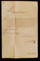 1686-1800 3 db német nyelvű levél Körmöcbánya magisztrátusa részére. Kettő külzetén rányomott viaszpecséttel, egy rányomott felzetes szárazpecséttel. / 1686-1800 Three letters in German to the magistrate of Kremnica/Kremnitz. Two with wax seal, one with dry seal on the outside.