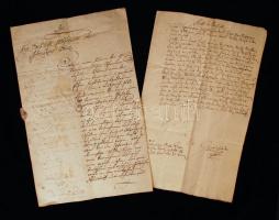 1686-1800 3 db német nyelvű levél Körmöcbánya magisztrátusa részére. Kettő külzetén rányomott viaszp...