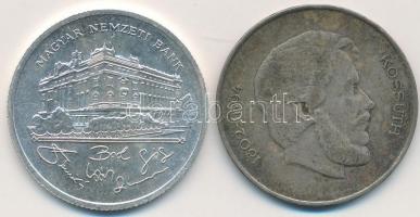 1947. 5Ft Ag "Kossuth" + 1992. 200Ft Ag "MNB" T:2-,1-