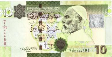Líbia 2009. 10D T:I- Libya 2009. 10 Dinars C:AU