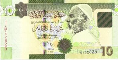 Líbia 2011. 10D T:I- Libya 2011. 10 Dinars C:AU