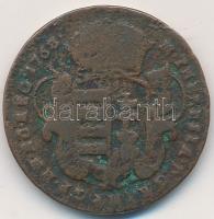 1763. Rézdénár "Mária Terézia" zárt korona T:3
Huszár: 1756., Unger III.: 1278