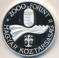 1996. 2000Ft Ag "50 éves a forint" T:PP Tokban, tanúsítvánnyal