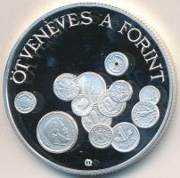 1996. 2000Ft Ag "50 éves a forint" T:PP Tokban, tanúsítvánnyal