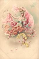 Glittering litho greeting card