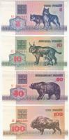Fehéroroszország 1992. 5R + 10R + 50R + 100R T:I Belarus 1992. 5 Rublei + 10 Rublei + 50 Rublei + 100 Rublei C:UNC Krause 4,5,7,8
