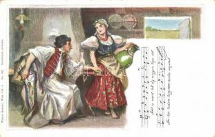 Miért is szeretlek oly nagyon tégedet... Magyar népviselet / Hungarian folklore, sheet music, Walter Haertel No. 432.