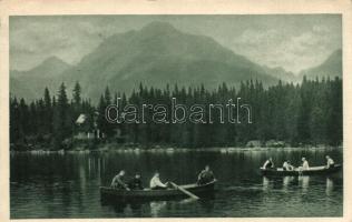 Tátra, Csorba-tó, csónakázók / lake, boats (EK)