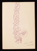 Mészáros András (1922): Ó köszönöm, jól érzem magam. Papír, tus 20 x 30 cm