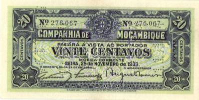 Mozambik 1933. 20c "SPECIMEN" T:I-  Mozambique 1933. 20 Centavos "SPECIMEN" C:AU Krause R29