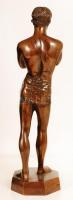 Ókori atléta, bronz szobor, jelzés nélkül, m: 37 cm