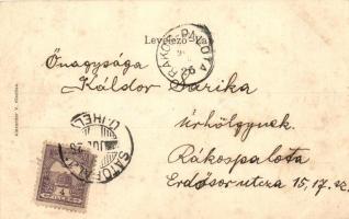 Sátoraljaújhely, Zsinagóga; Art Nouveau litho, Alexander V. kiadása