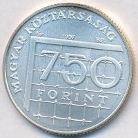 1997. 750Ft Ag "Labdarúgó VB" T:BU Tokban, tanúsítvánnyal Adamo EM149
