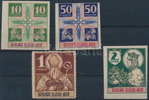 Katolikus ellátási akció 4 db segélybélyeg