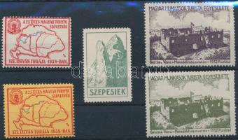 Turista Egyesület 5 klf levélzáró