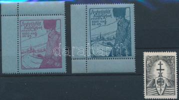 1920 Gyűjtés hadifoglyok részére 3 db levélzáró