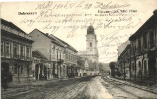 Debrecen, Hatvan utca felső része, Deutsch Albert és fia kereskedése; Pongrácz Géza kiadása