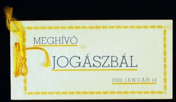 1938 Debrecen jogászbál meghívó