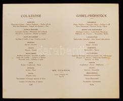 1933 A Cosulich Line hajótársaság 3 klf rajzos menükártyája / Ship company 3 different menus