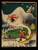 1937 A 8 órai újság utazási irodájának képes karácsonyi utazási prospektusa