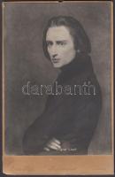 cca 1840 Liszt Ferenc (1811-1886), Louis Held keményhátú fotója, 17x10 cm / cca 1840 Franz Liszt (1811-1886) composer, photo, 17x10 cm