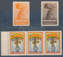 1928 Magyar Hét 5 db levélzáró