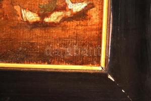 Éder Gyula (1875-1945): Puttók. Olaj, karton, jelzés nélkül, keretben, 25×33,5 cm