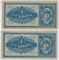 1920. 1K (2x) sorszámkövető T:I-,II (hajtatlanok)