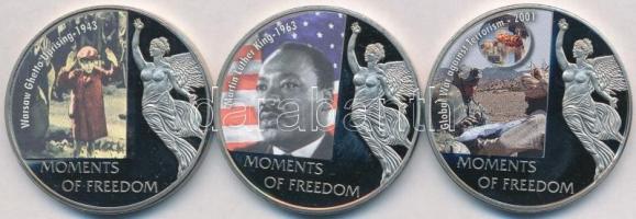 Libéria 2004. 10$ "Szabadság pillanatai" (3xklf) multicolor T:PP Tanúsítványokkal
Liberia ...