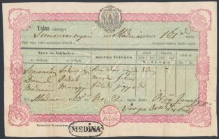 1863 Marhalevél "MEDINA"