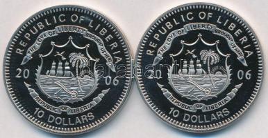 Libéria 2004. 10$ "Szabadság pillanatai" (2xklf) multicolor T:PP Tanúsítványokkal Liberia 2004. 10 Dollars "Moments of Freedom" (2xdiff) multicolor C:PP with certificates