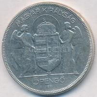 1930. 5P Ag "Horthy jobbra" T:2-,3 Adamo P8