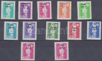 Definitive 12 diff. stamps with overprint, Forgalmi 12 klf bélyeg felülnyomással
