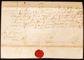 1741 Simonyi Ferenc Bars megyei főszolgabíró levele Sipeky Lászlónak (1692-1753), az esztergomi érse...