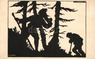 Rübezahl, 'Märchen in Schattenrissen' silhouettes s: Marta Ernst