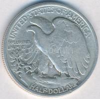 Amerikai Egyesült Államok 1945. 1/2$ Ag "Walking Liberty" T:3 USA 1945. 1/2$ Ag "Walking Liberty" C:F