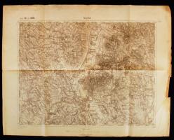 1901 Katonai térkép, Nyitra, K.u.k. Militärgeographisches Institut, 1:75000, 50×38 cm / Military map of Nitra/Neutra, K.u.k. Militärgeographisches Institut