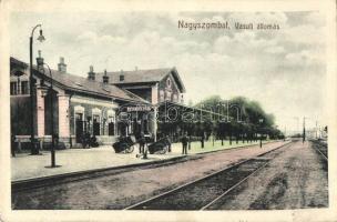 Nagyszombat, Vasútállomás; Horovitz Adolf kiadása / railway station