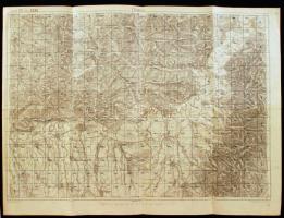 1914 Katonai térkép, Fogaras, K.u.k. Militärgeographisches Institut, 1:75000, 53×38 cm / Military map of Făgăraș/Fugreschmarkt, K.u.k. Militärgeographisches Institut