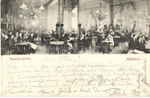 Miskolc, Pannónia kávéház belső; kiadja Ferenczi B.