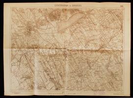 1914 Katonai térkép, Székesfehérvár és Seregélyes, K.u.k. Militärgeographisches Institut, 1:75000, 51×38 cm / Military map of Székesfehérvár/Stuhlweißenburg and Seregélyes, K.u.k. Militärgeographisches Institut