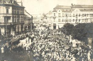 1916 Kaposvár, Széchenyi utca, katolikus egyházi ünnep, photo