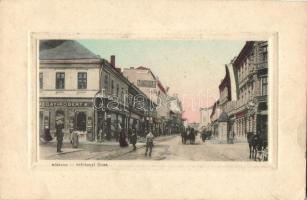 Miskolc, Széchenyi utca, Megay Róbert cukrászdája, Grand Hotel Kepes szálloda; Fodor Zoltán kiadása