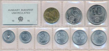 1976. 2f-10Ft 9db klf érmés forgalmi sor fóliatokban T:1